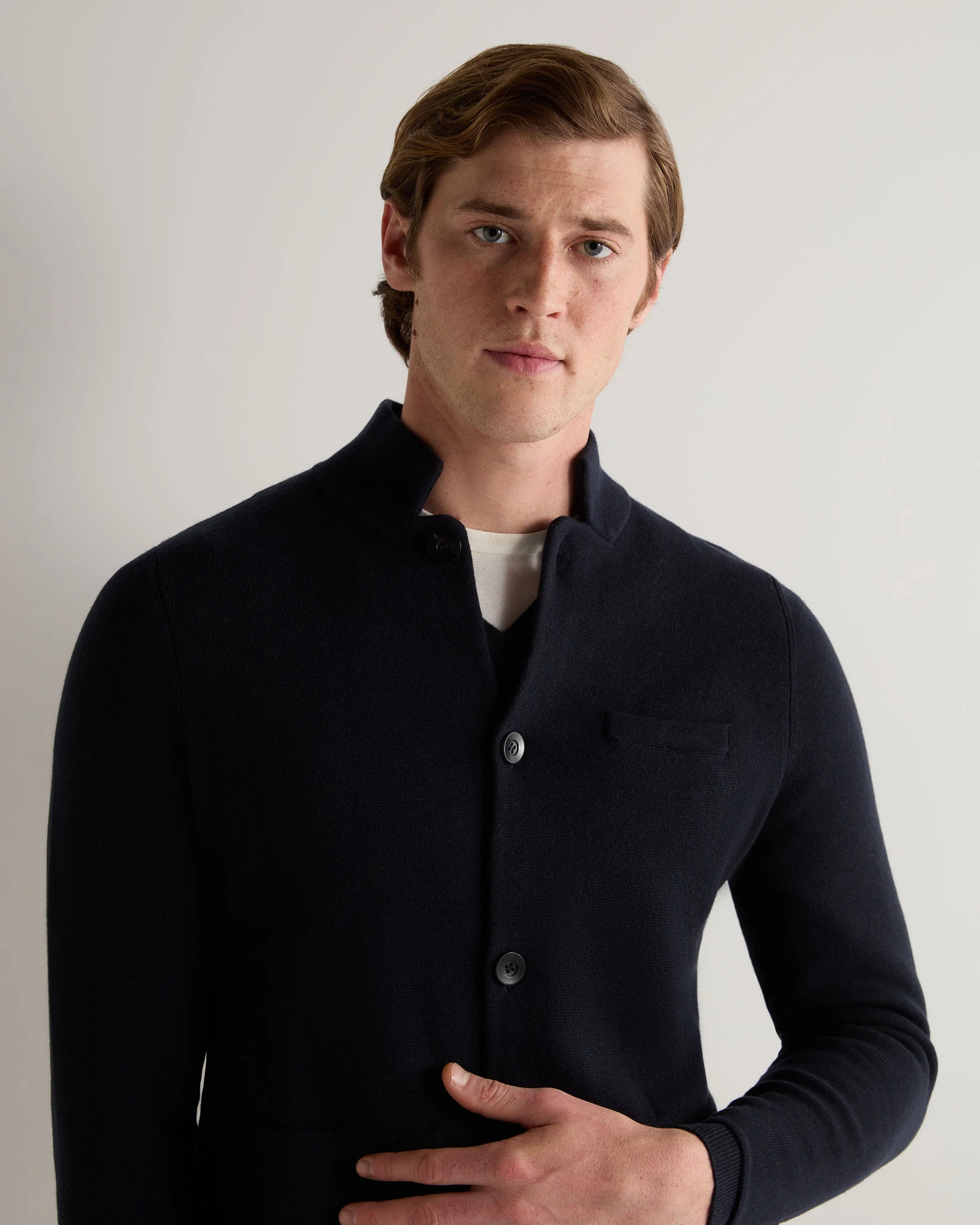 Men's Grosvenor Milano Cashmere Jacket Navy Blue