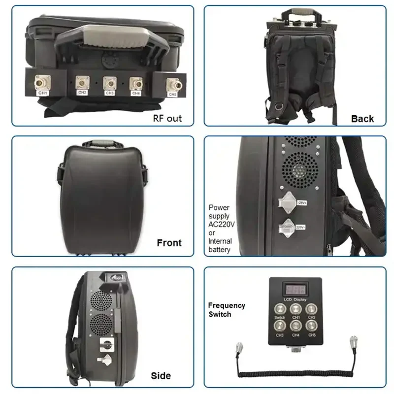 300W Anti Drone Device - 2G 3G 4G 40dBm 90dB DCS 1800MHz Band Selective Customizable Mobile Signal Booster Repeater