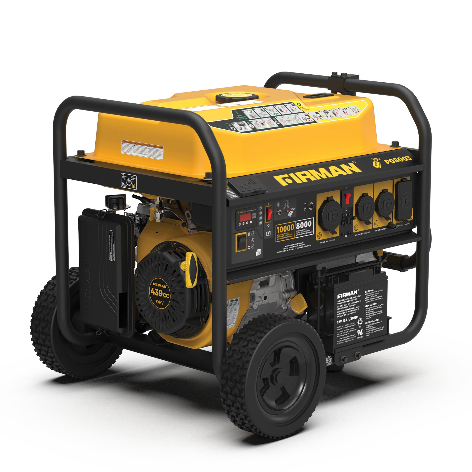 Gas Portable Generator 10000W Remote Start 120/240V