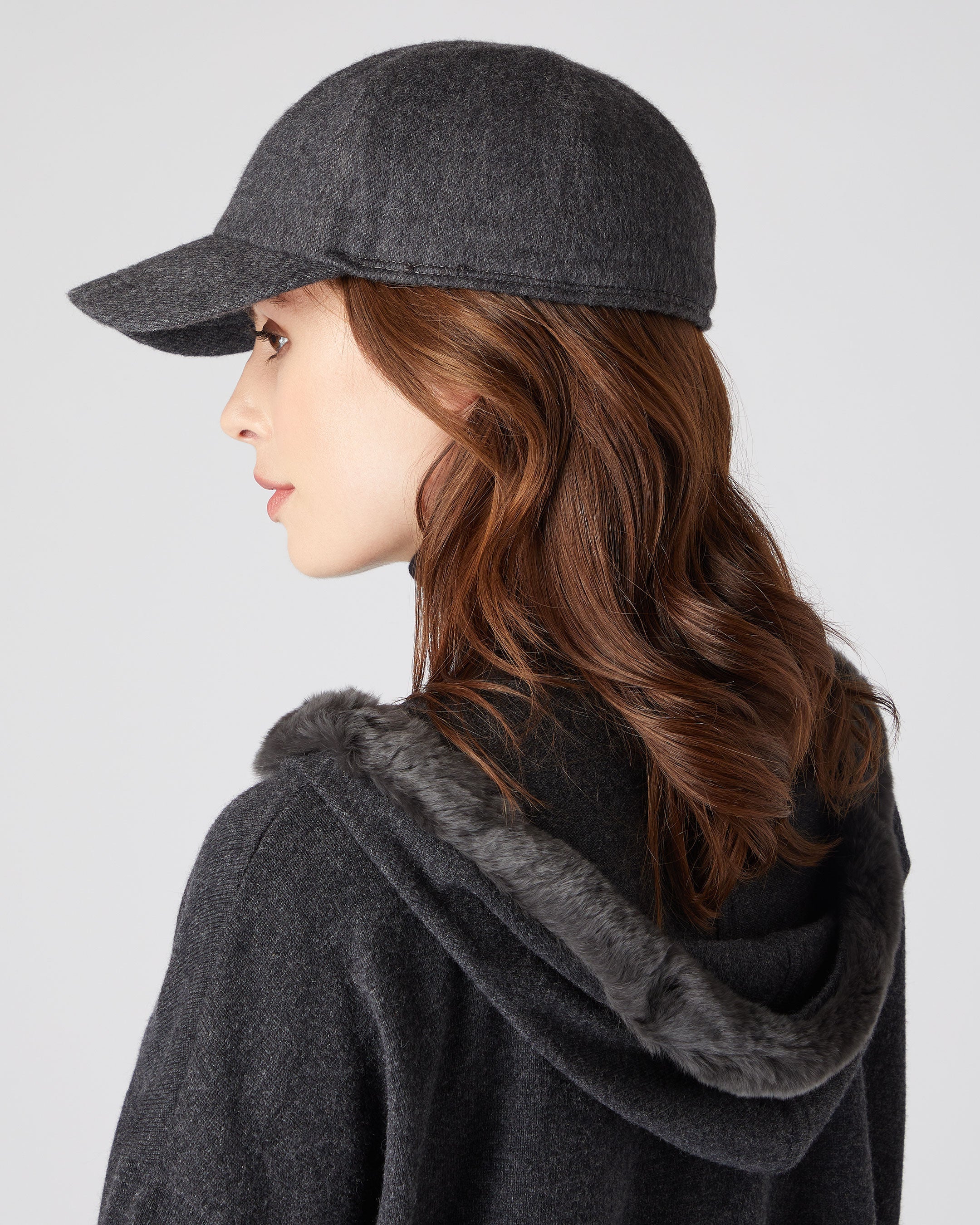 Unisex Cashmere Cap Dark Grey