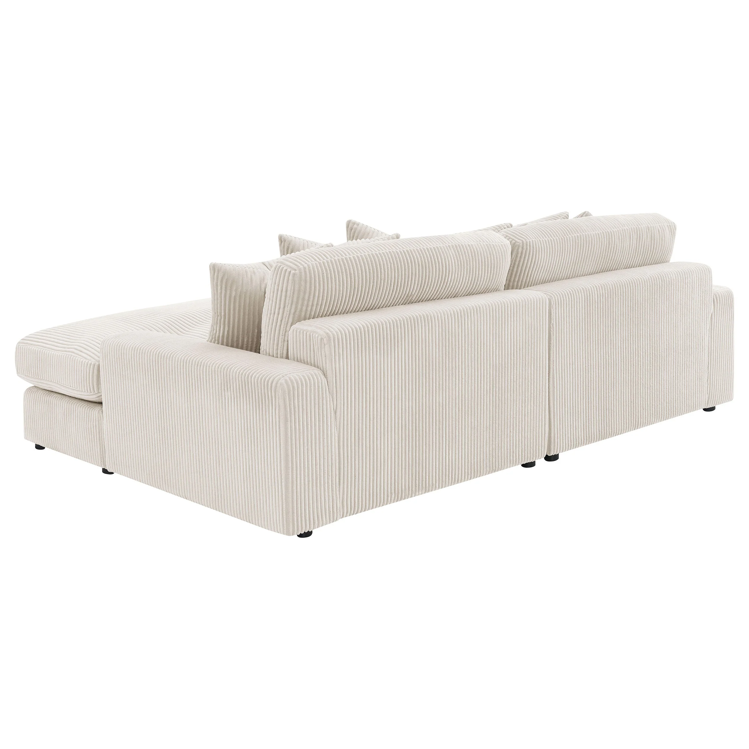 Blaine Upholstered Reversible Chaise Sectional Sofa Fog