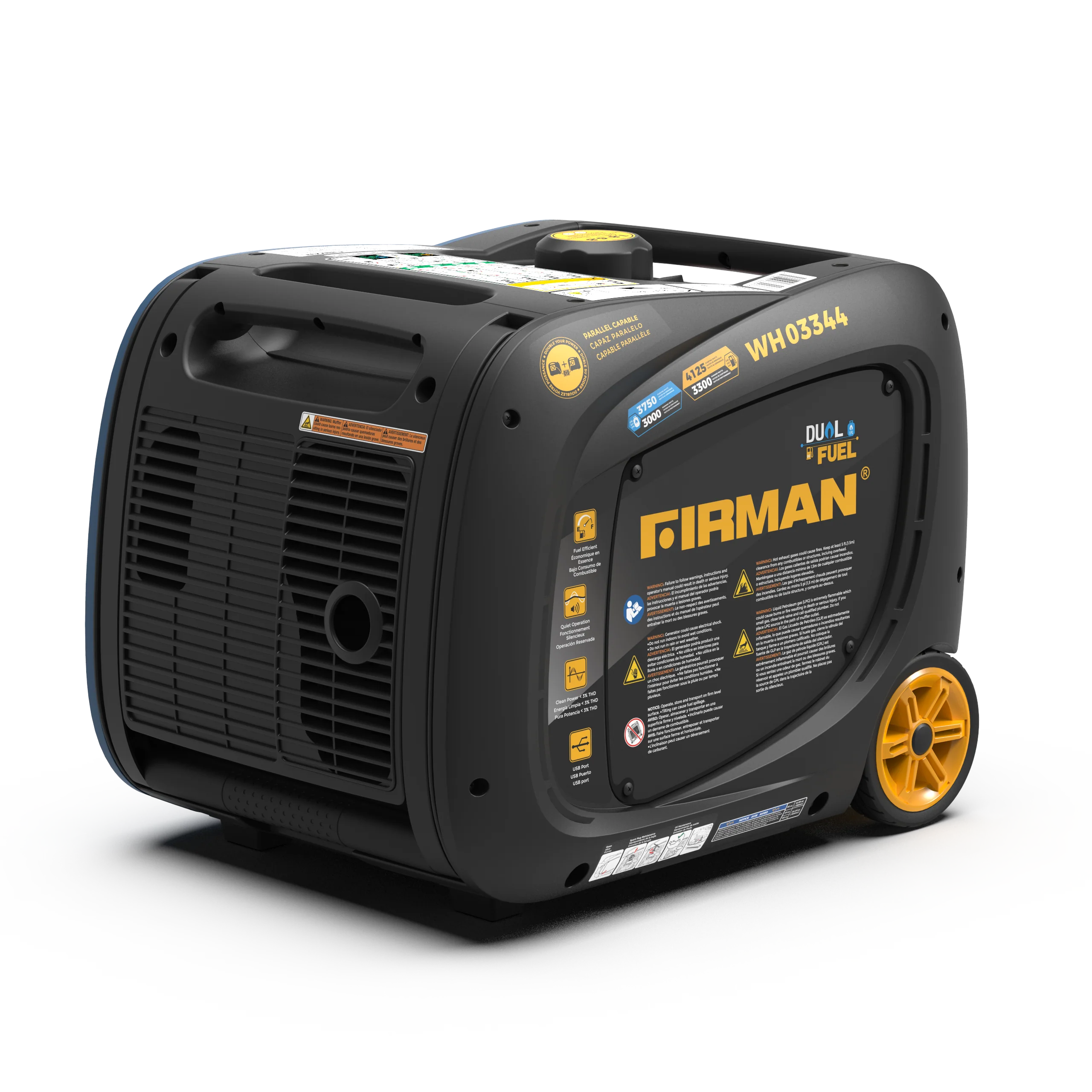 Dual Fuel Inverter Portable Generator 4125W Electric Start