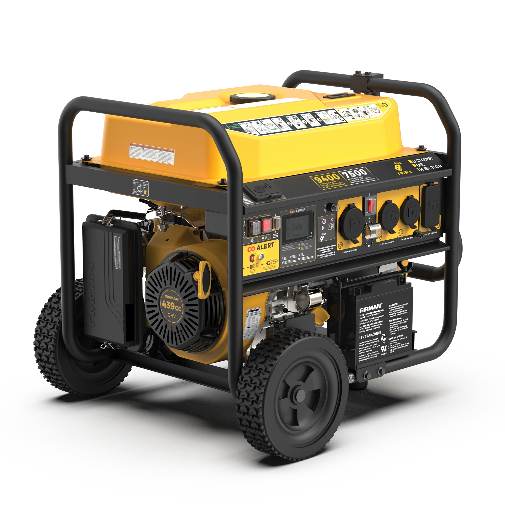 GAS PORTABLE GENERATOR 9,400W REMOTE START 120/240V WITH CO ALERT