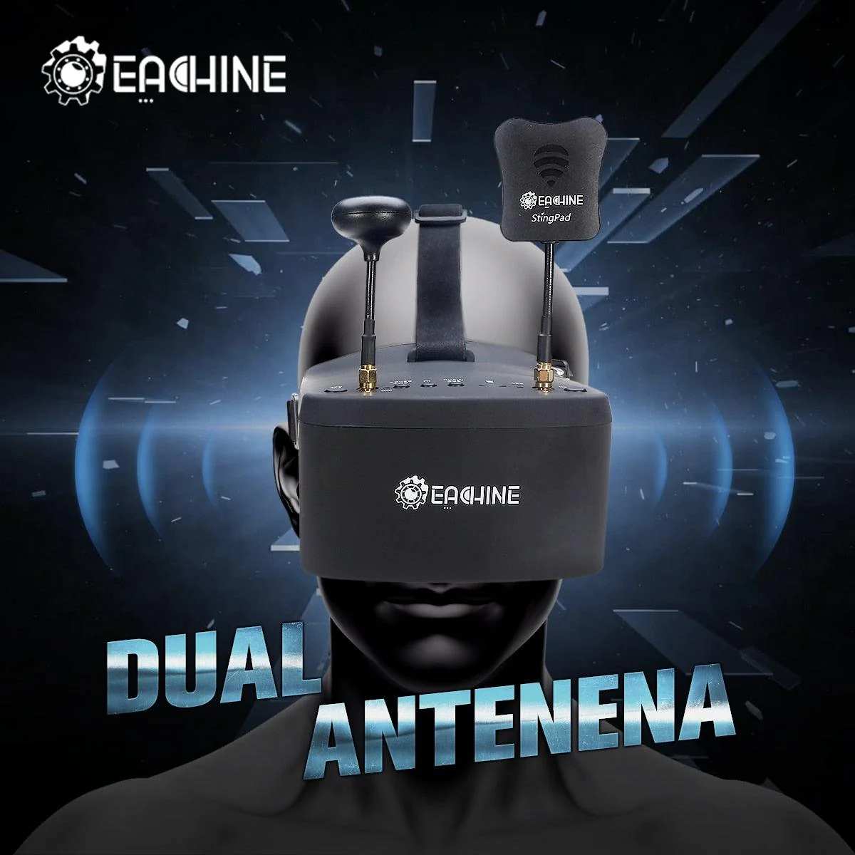 Eachine EV800D FPV Goggle - 5.8G 40CH 5 Inch 800*480 Video Headset HD DVR Diversity FPV Drone Goggles With Battery For RC Model RC Drone Parts