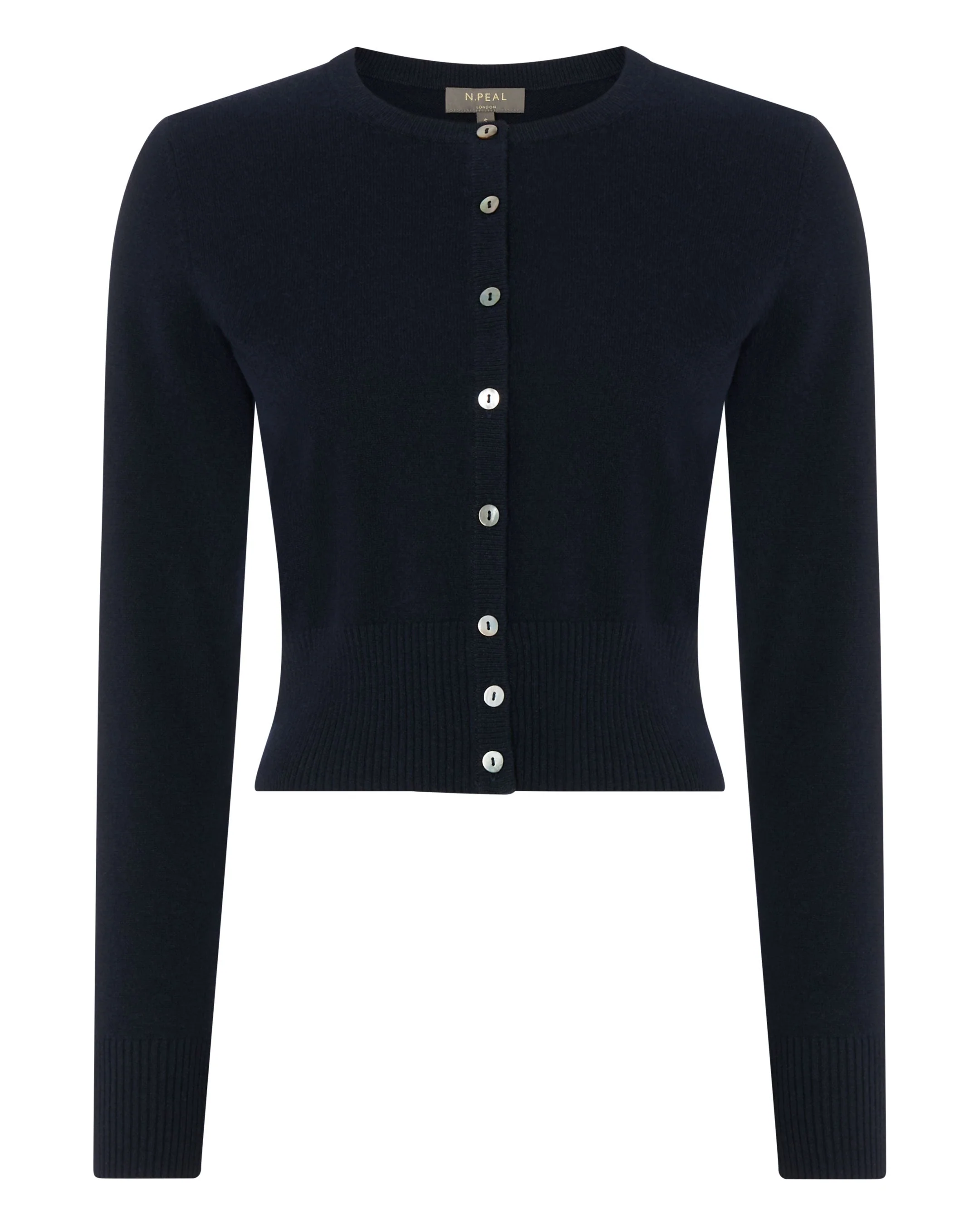 Women's Ivy Cropped Cashmere Cardigan Navy Blue