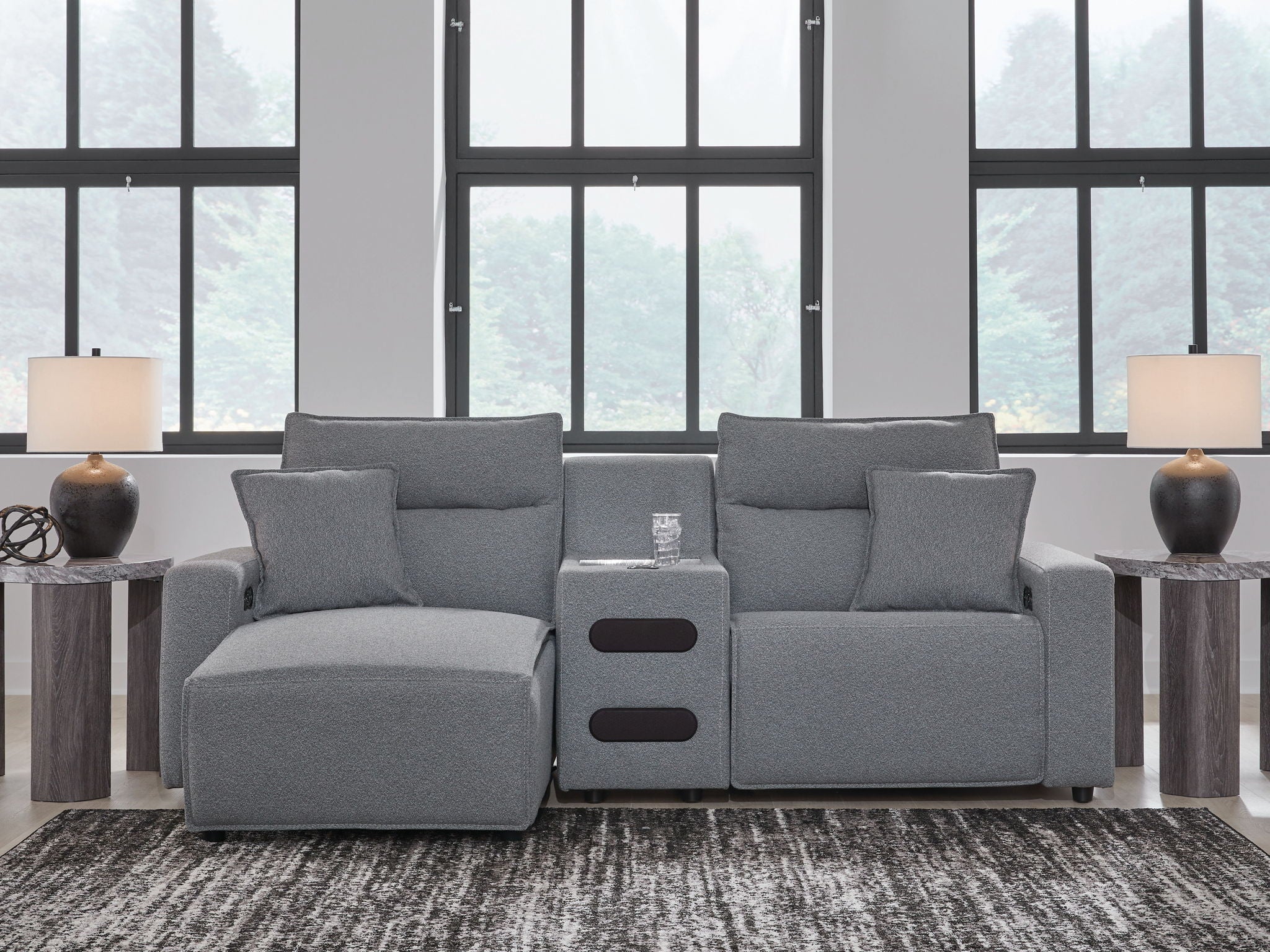 ModMax II - Salt And Pepper - Reclining Sectional