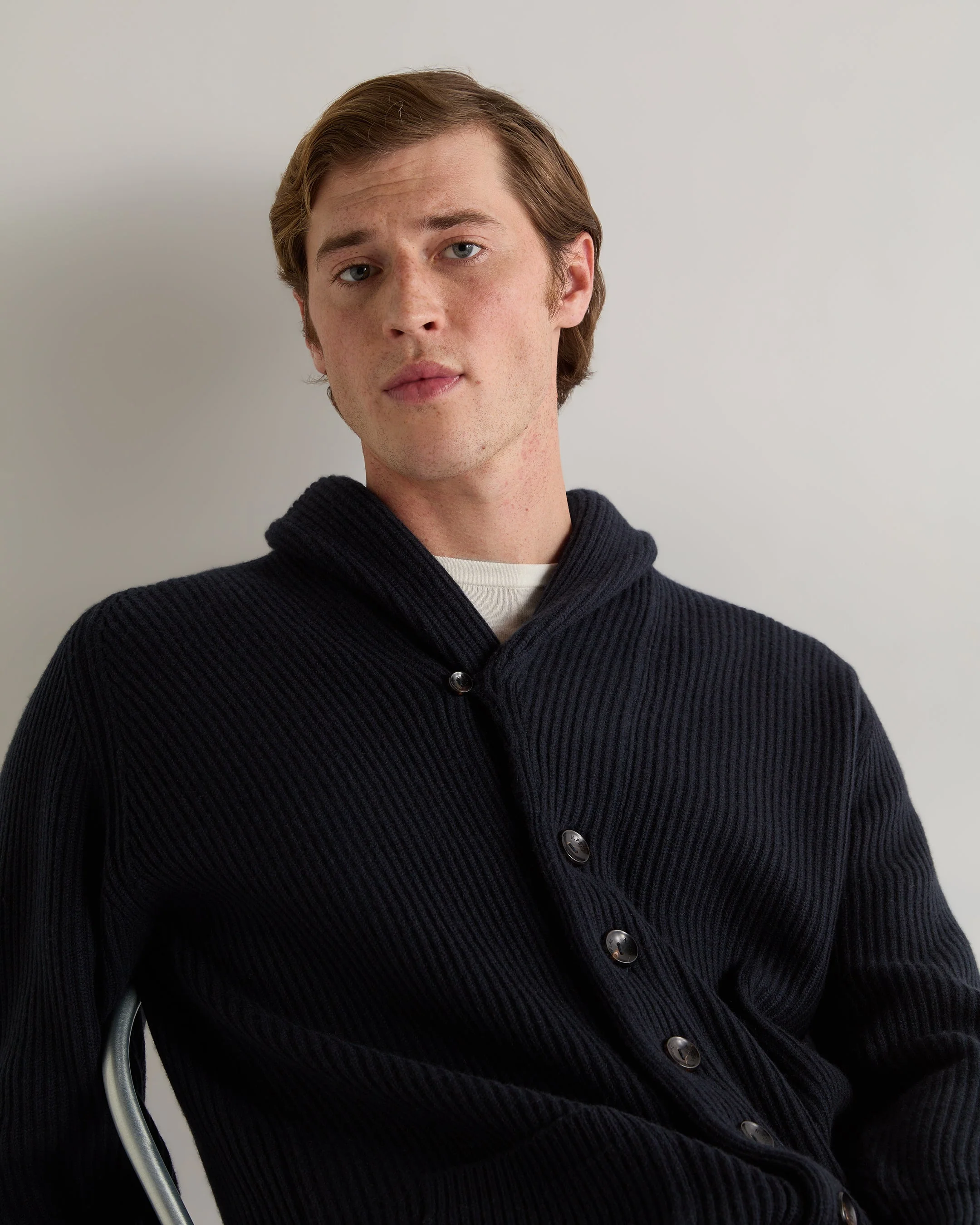 Men's Kensington Cashmere Cardigan Navy Blue