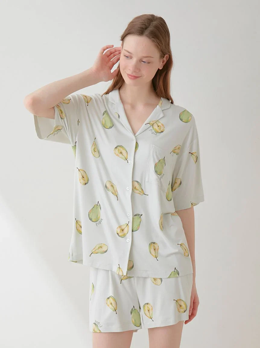 Fruit Pattern Pajama Sleep Shirt