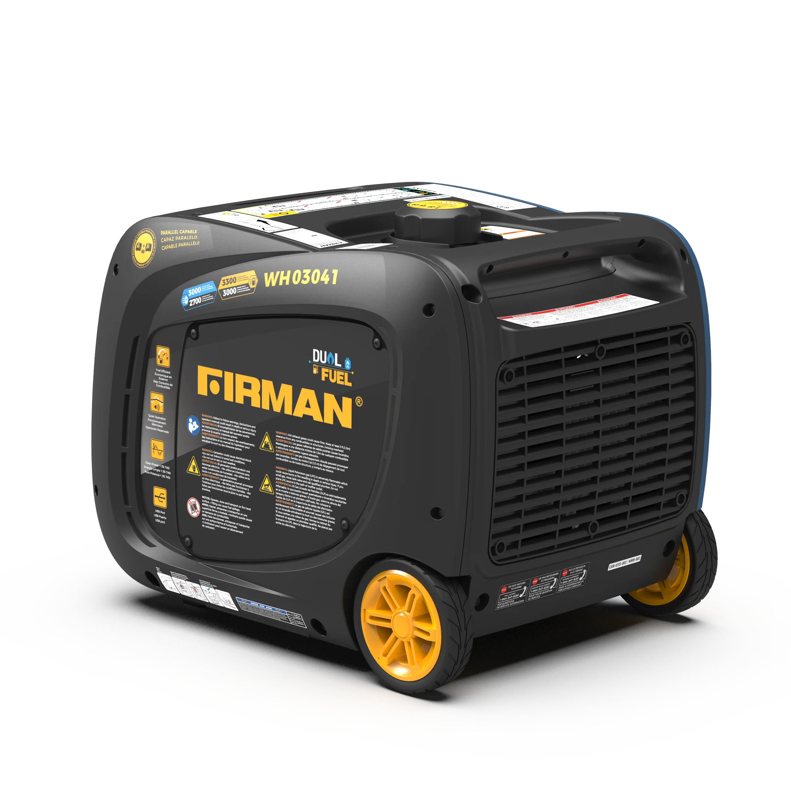 Dual Fuel Inverter Portable Generator 3300W Recoil Start