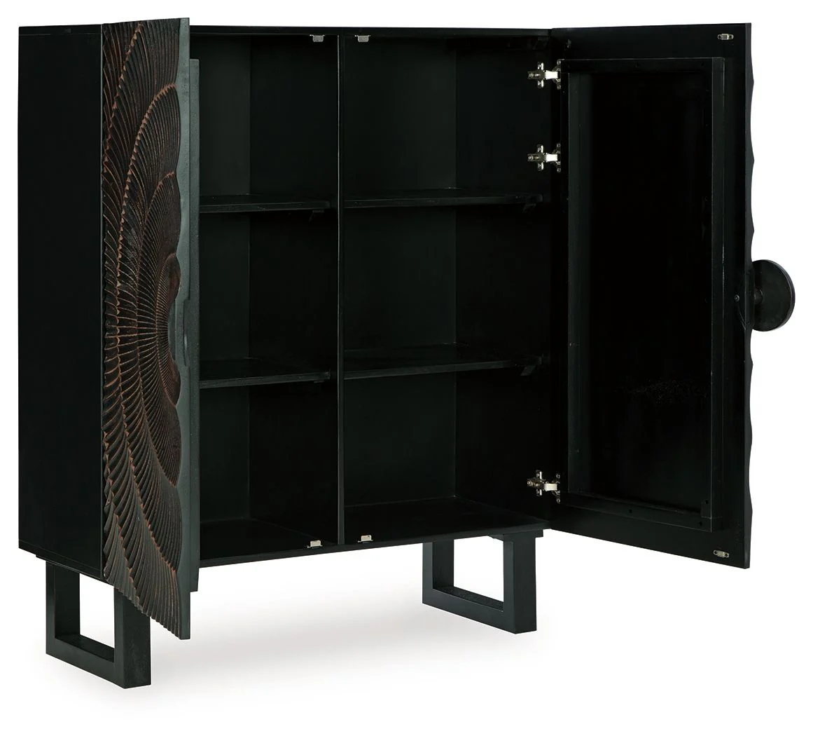 Fosterman - Accent Cabinet - Distressed Black