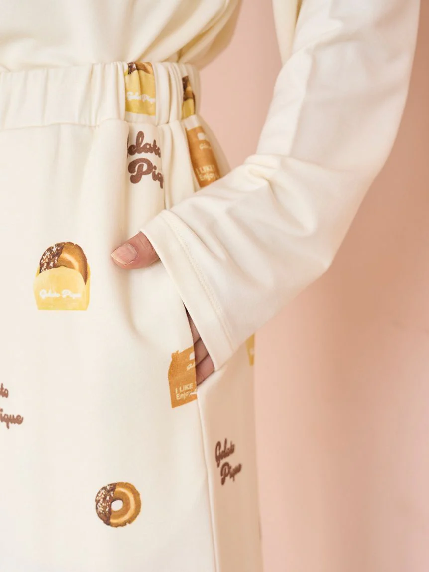 Donut Print Long Pants