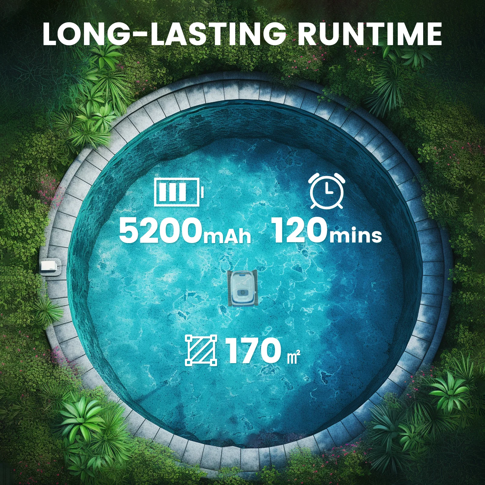 AIRROBO CP40 cordless robot pool cleaner with smart APP contral