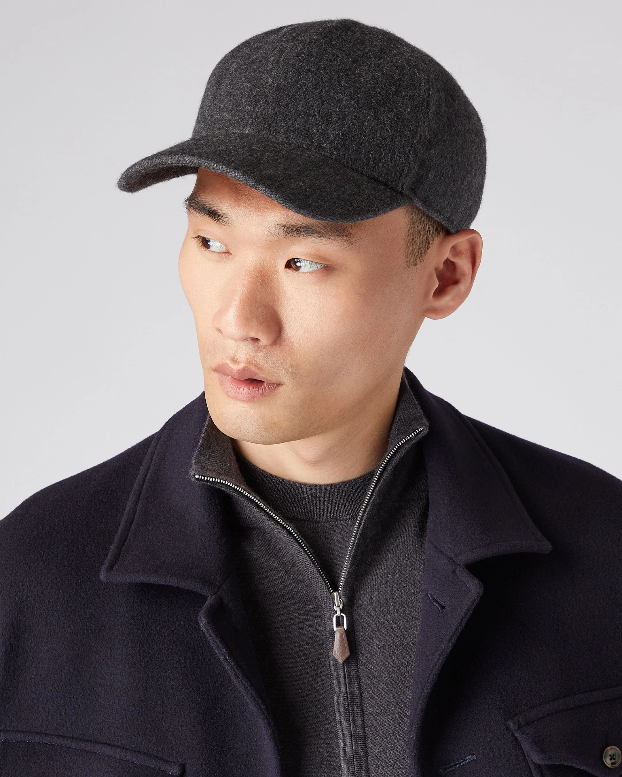 Unisex Cashmere Cap Dark Grey