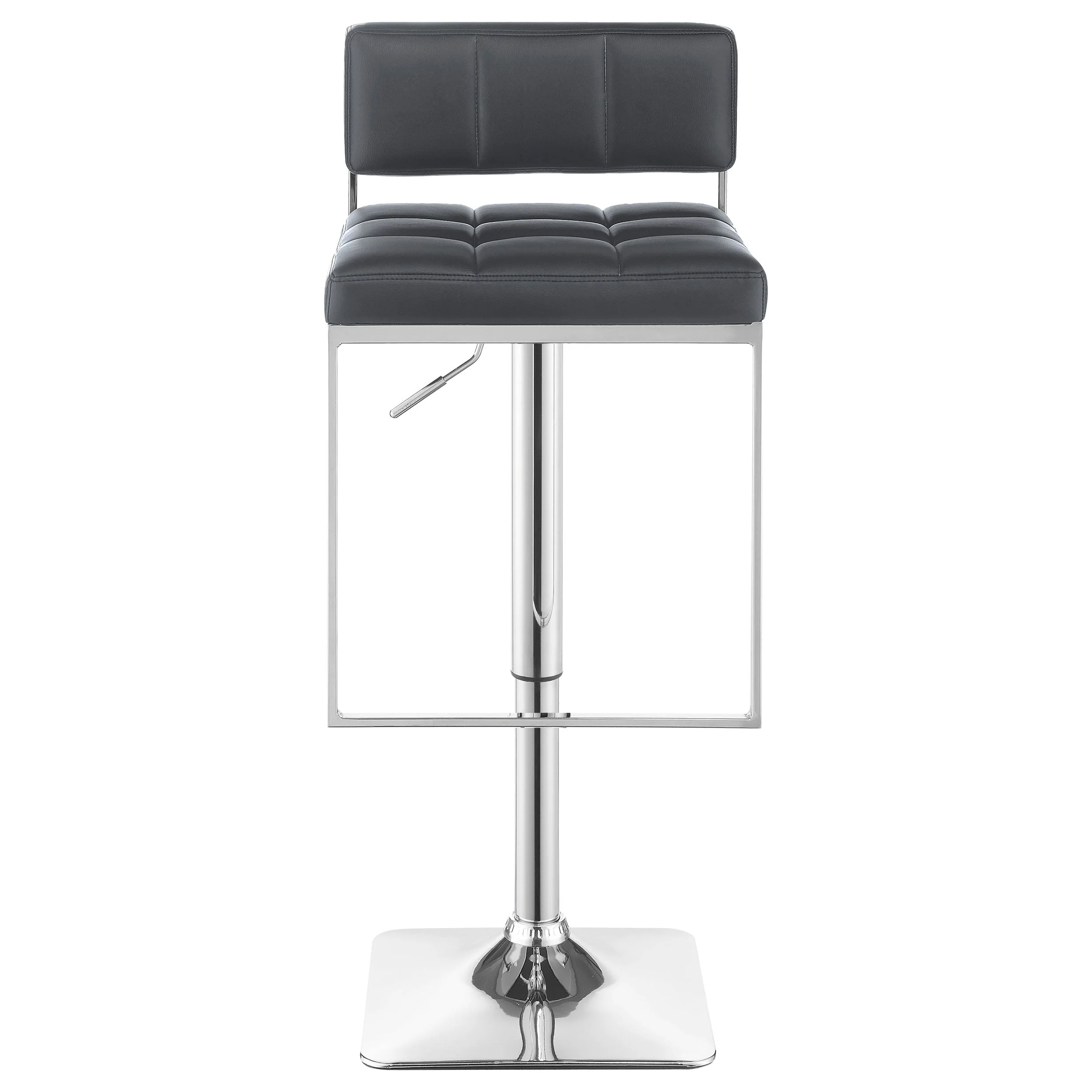 Alameda Adjustable Bar Stool Chrome and Black / Grey