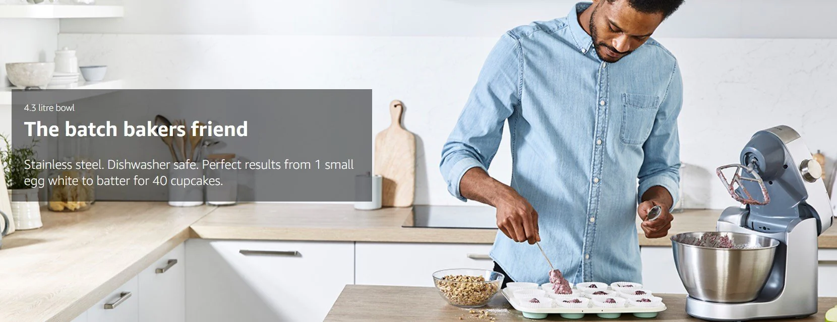 Kenwood KHC29.WOSI 220 volts Stand Mixer with 4.3 L Bowl 1000W 220v 240 volts