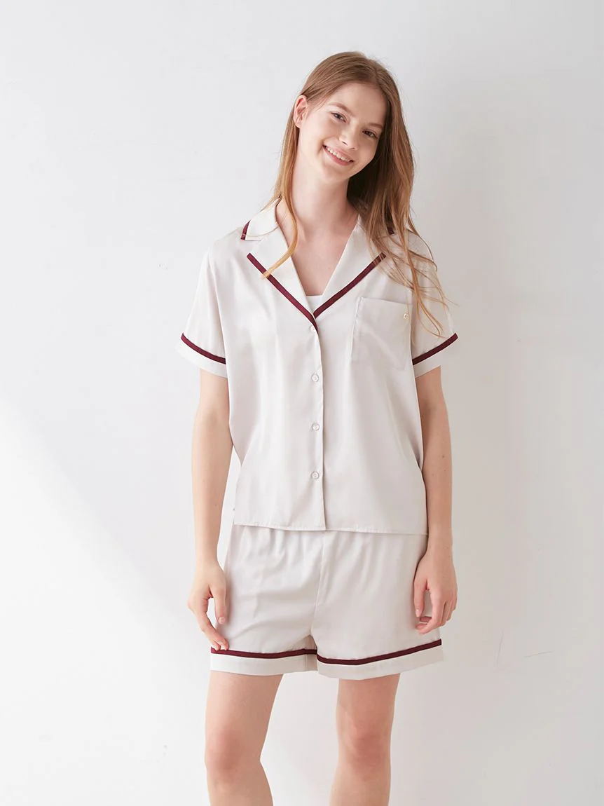 Lined Satin Sleep Shirt