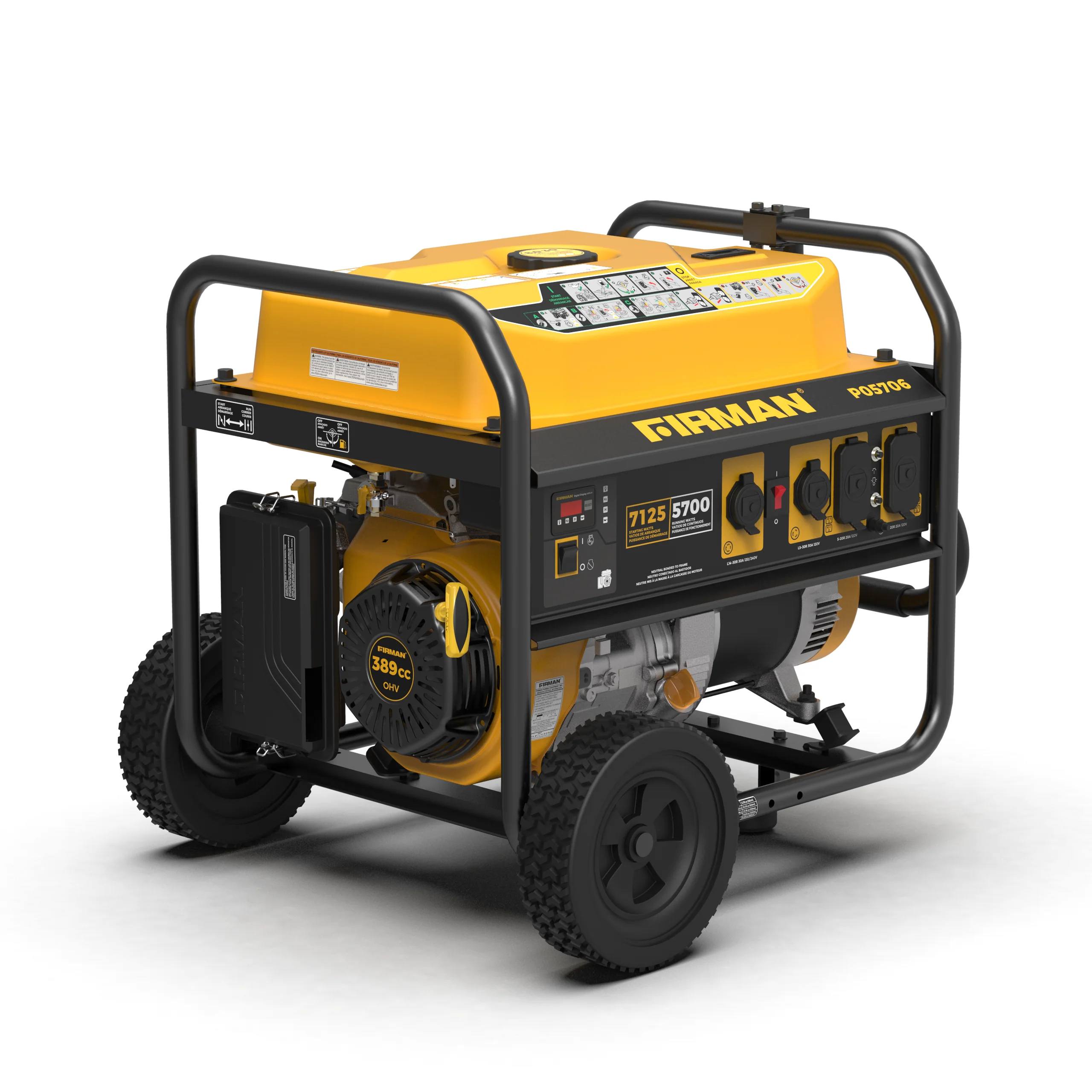 Gas Portable Generator 7125W Recoil Start 120/240V