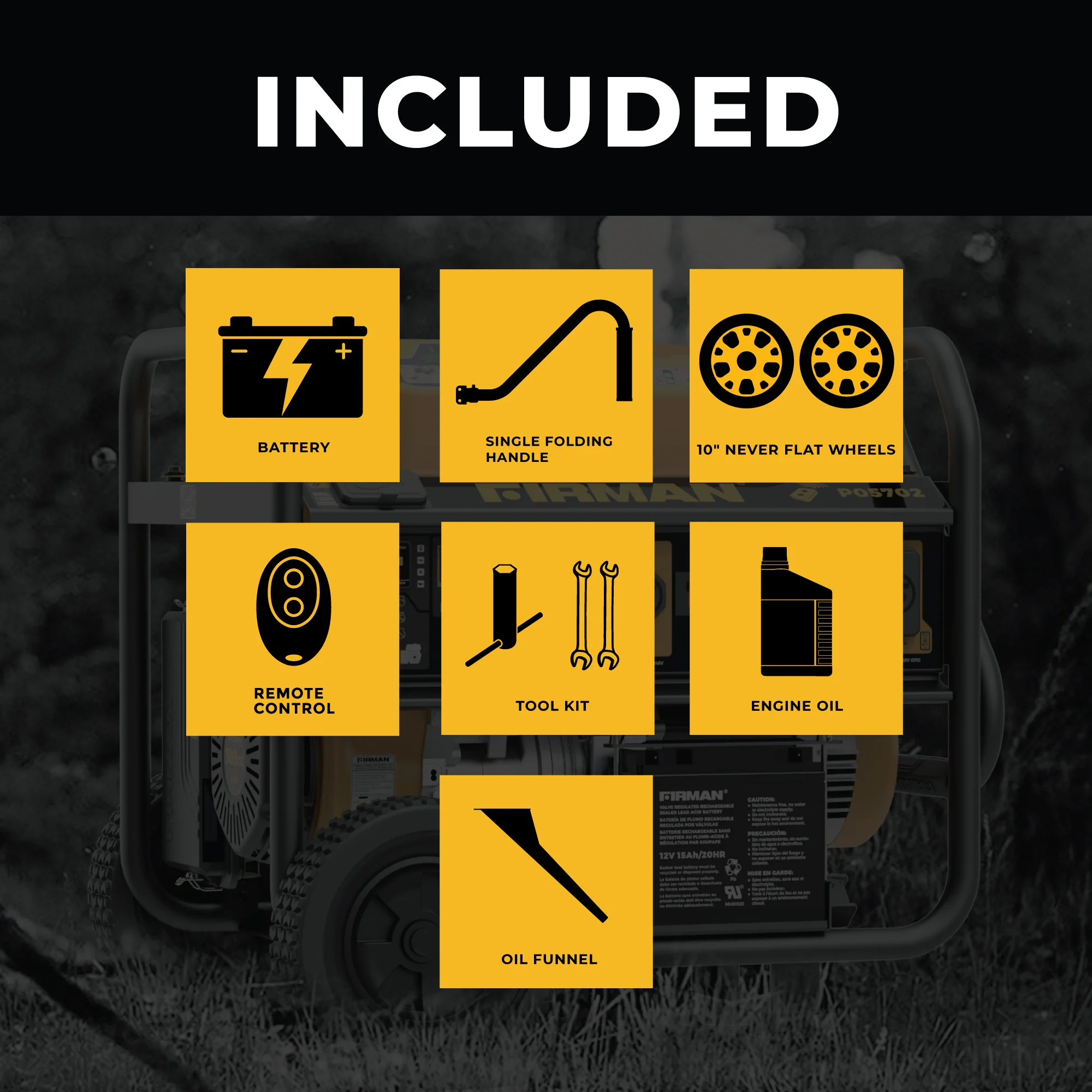 Gas Portable Generator 7125W Remote Start 120/240V