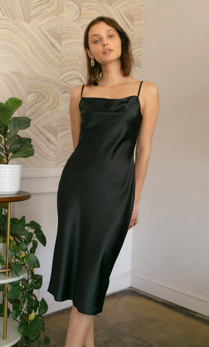 Angelina Silk Slip Dress