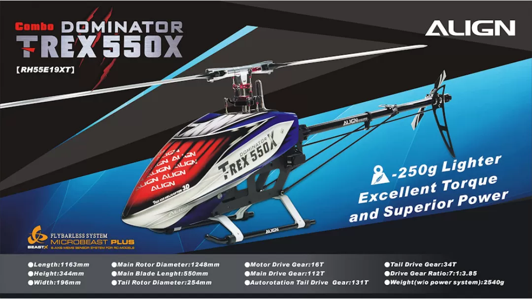 Align T-REX 550X RC Helicopter Super Combo RH55E18XW RH55E19XW