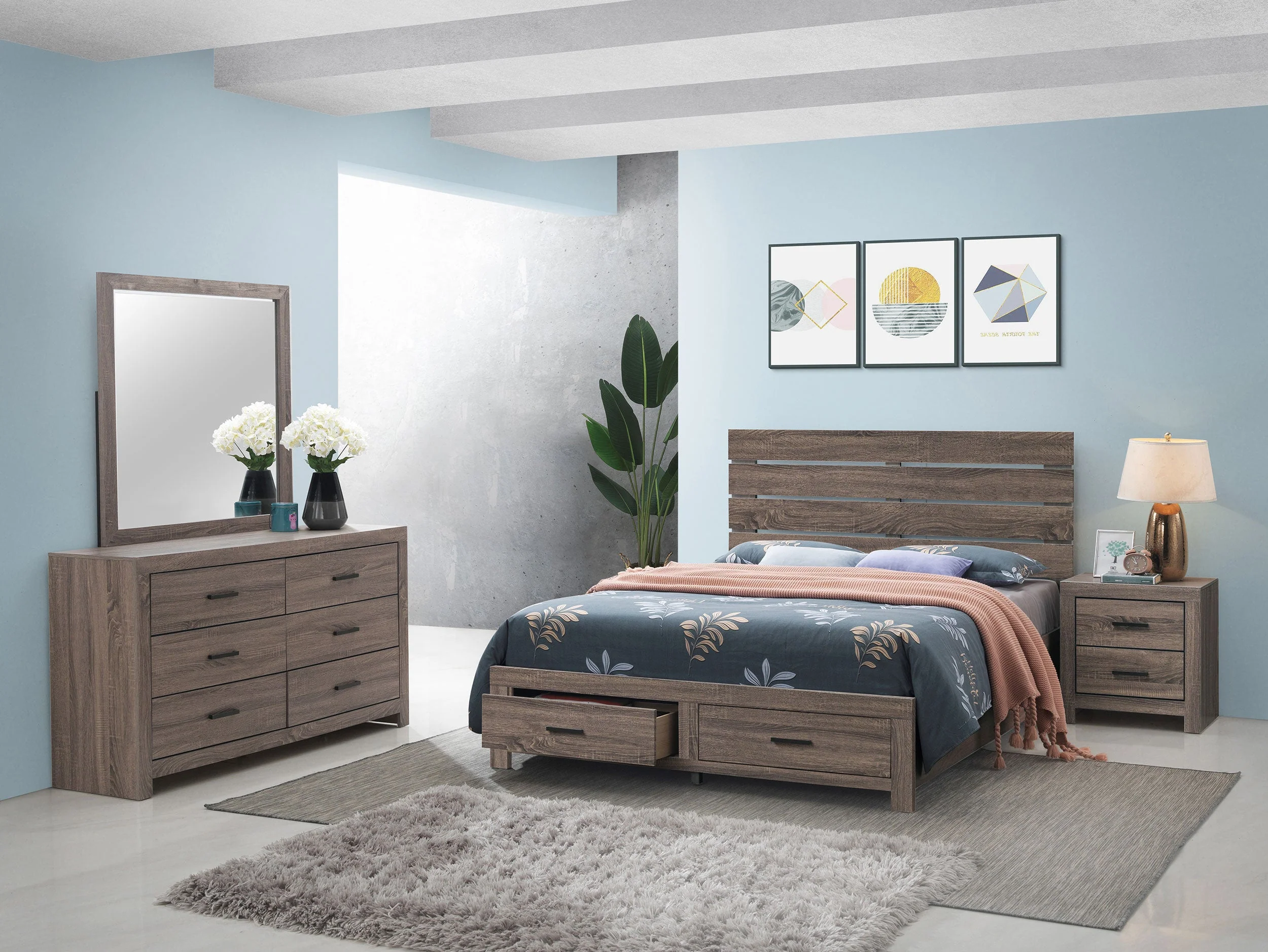 Brantford   Bedroom Set Barrel Oak
