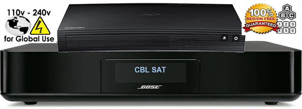 Bose Package Samsung BD-J5100 Region Free Blu-ray player with Bose(R) CineMate(R) 520 home theater system 110 - 220 240 volts
