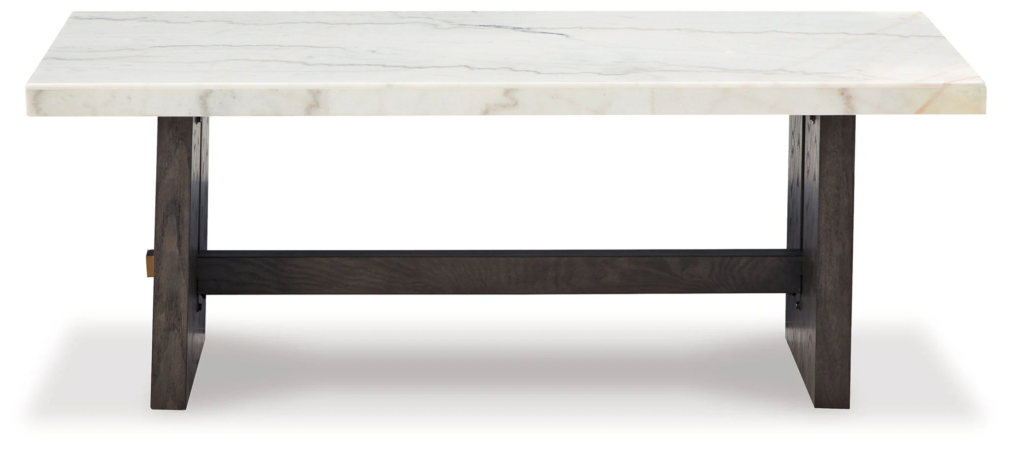 Burkhaus - Rectangular Cocktail Table - White / Dark Brown