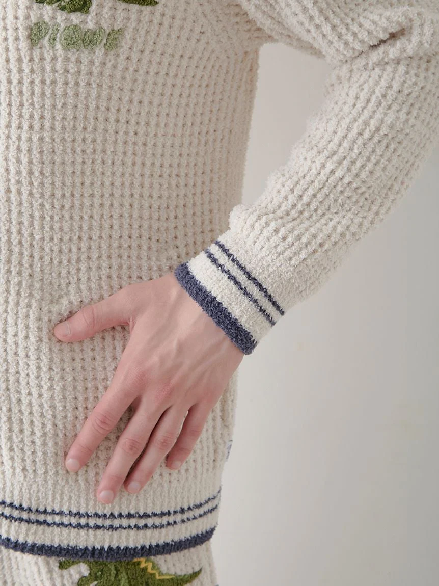 Mens Waffle Dinosaur Hoodie