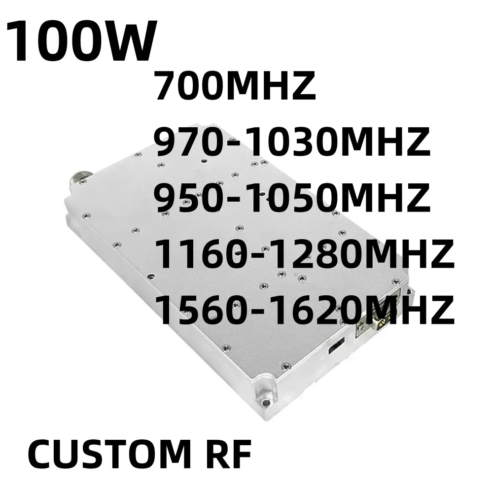 100W High Power Drone Signal Amplifier - 700MHZ 970-1030MHZ 1160-1280MHZ 1560-1680MHZ Type N Connector