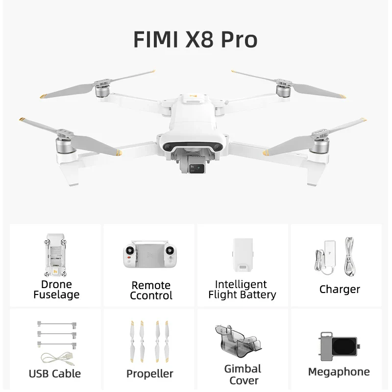 FIMI X8 Pro Camera Drone With Tri-Directional Obstacle Sensing