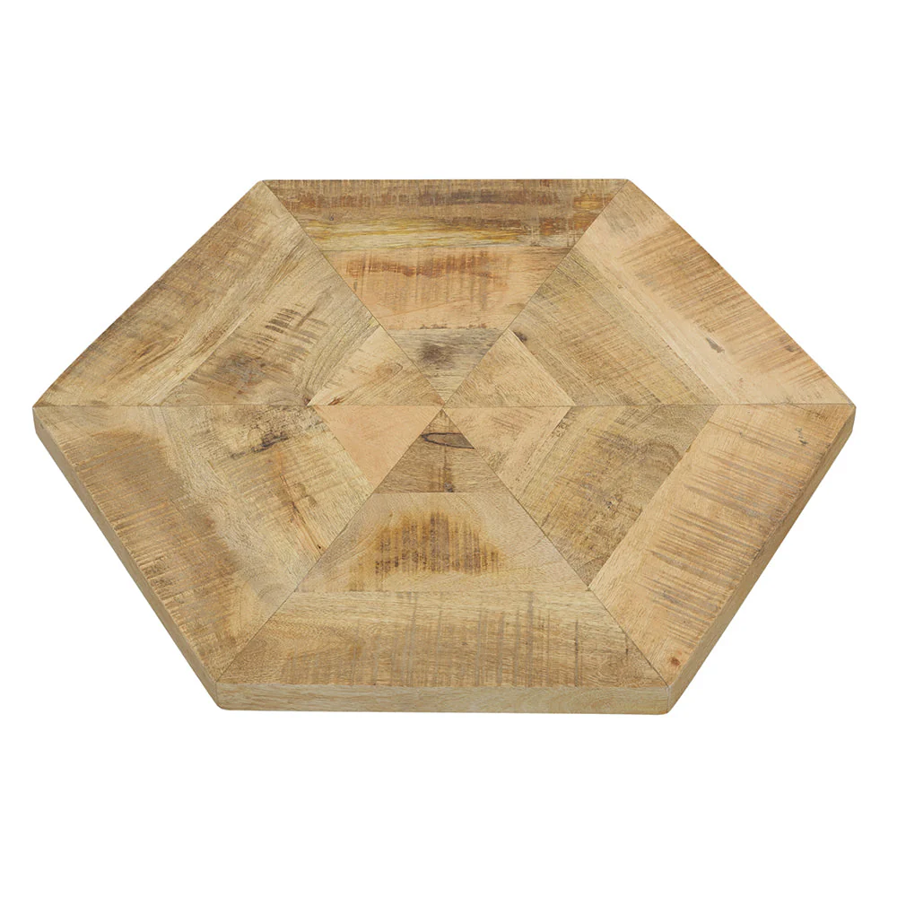 Adger  Hexagonal Nesting Tables Natural and Black