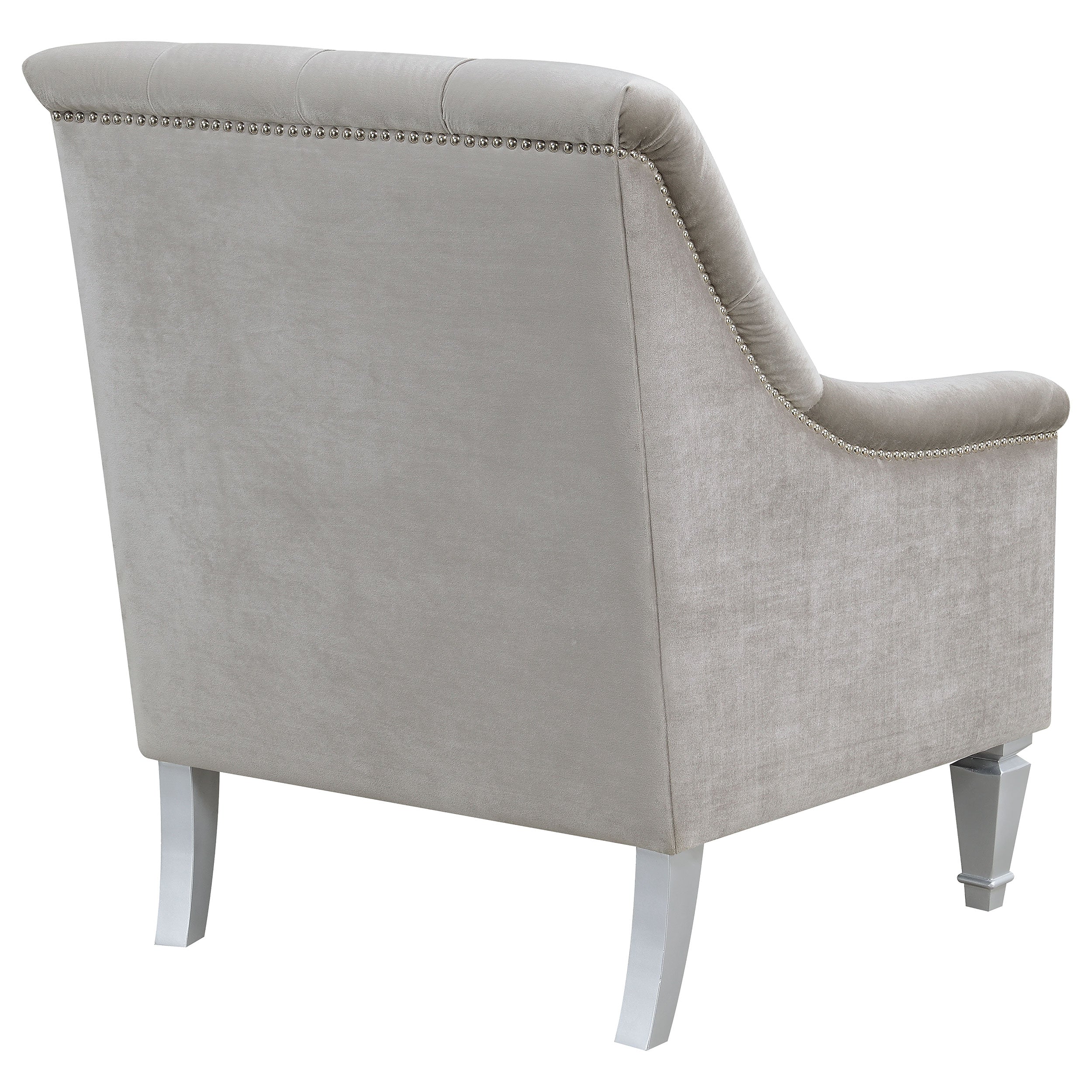 Avonlea Fabric Upholstered Sloped Arm Chair Grey Fabric