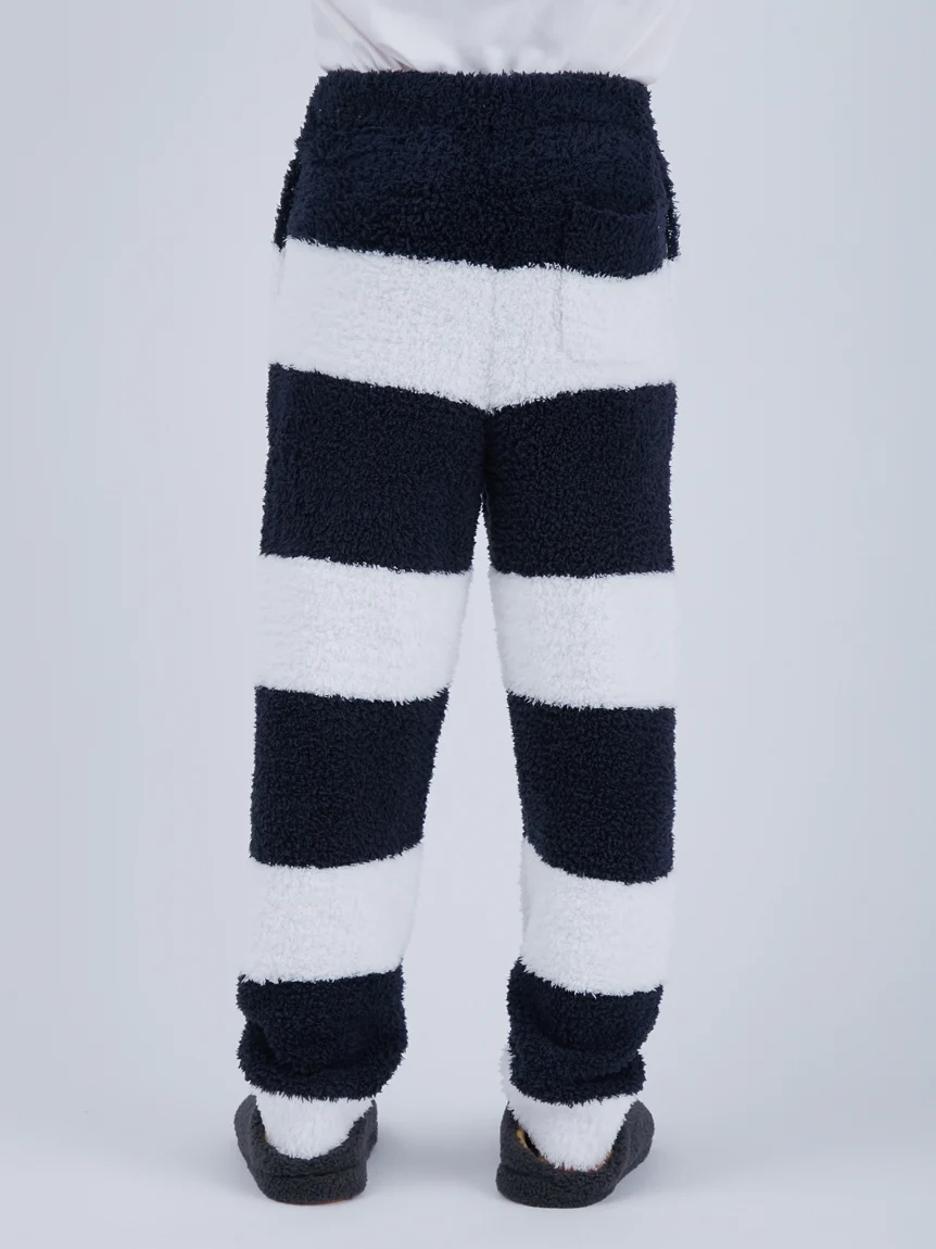 Sustainable Double Striped Men's Lounging Fluffy Pajama Pants