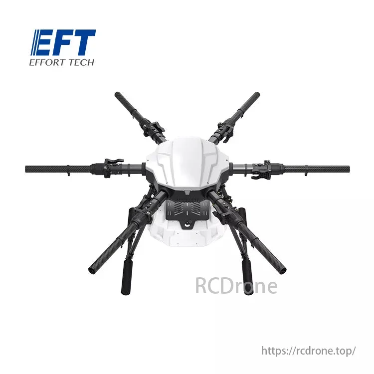 EFT E610P 10L Agriculture Drone -  6-Axis Sprayer Spreader Drone 10L Water Tank Compact With Hobbywing X6, JIYI K++ V2, Skydroid H12,TATTU 12S Battery