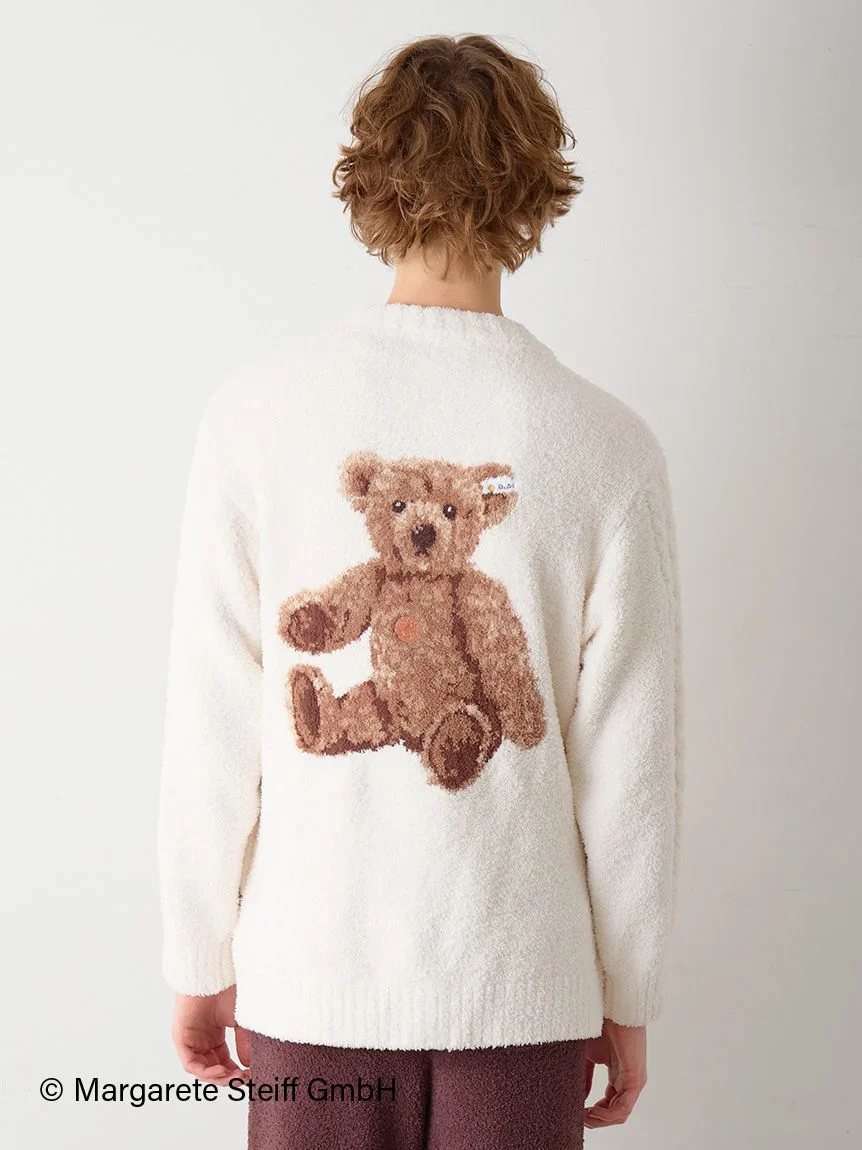 [Steiff] Unisex Powder 55PB Jacquard Cardigan