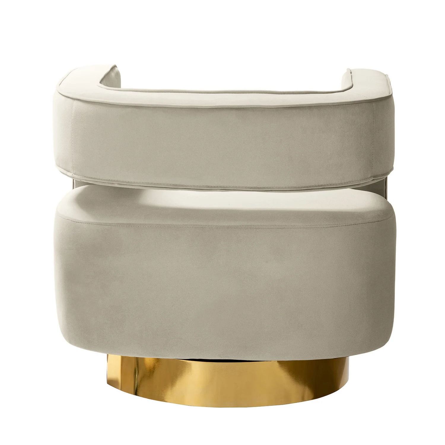 Blanca Swivel Barrel Chair in Tan