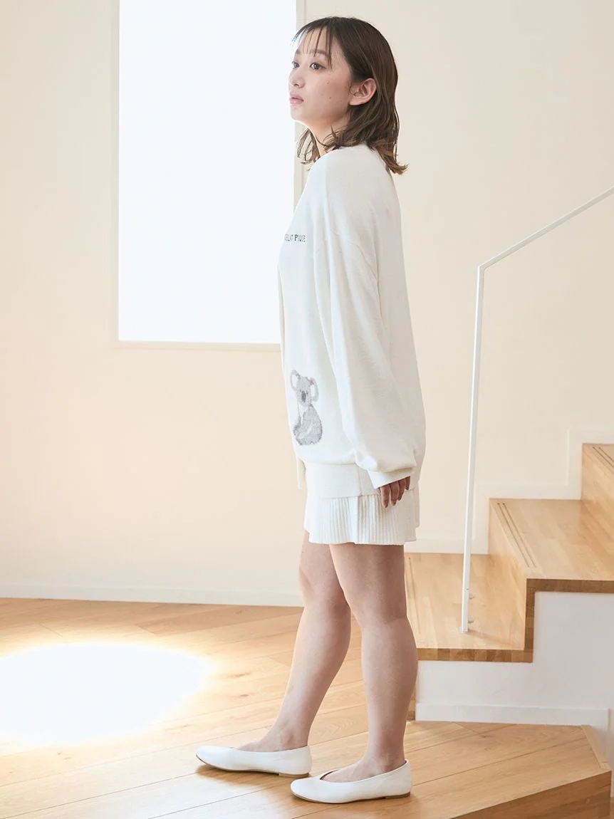 Koala Jacquard Airy Moco Cardigan