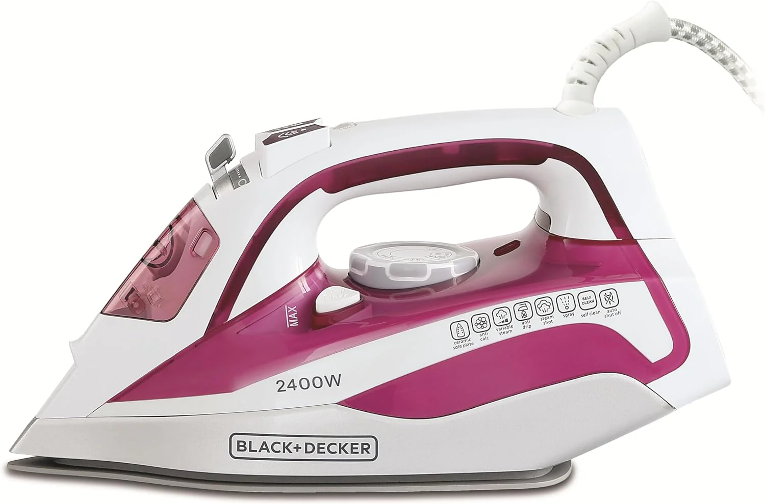 Black & Decker 220 volts iron 2400 watts model X2400b5  2400 Watts Auto Shut Off Steam Iron 220v 240 volts 50 hz