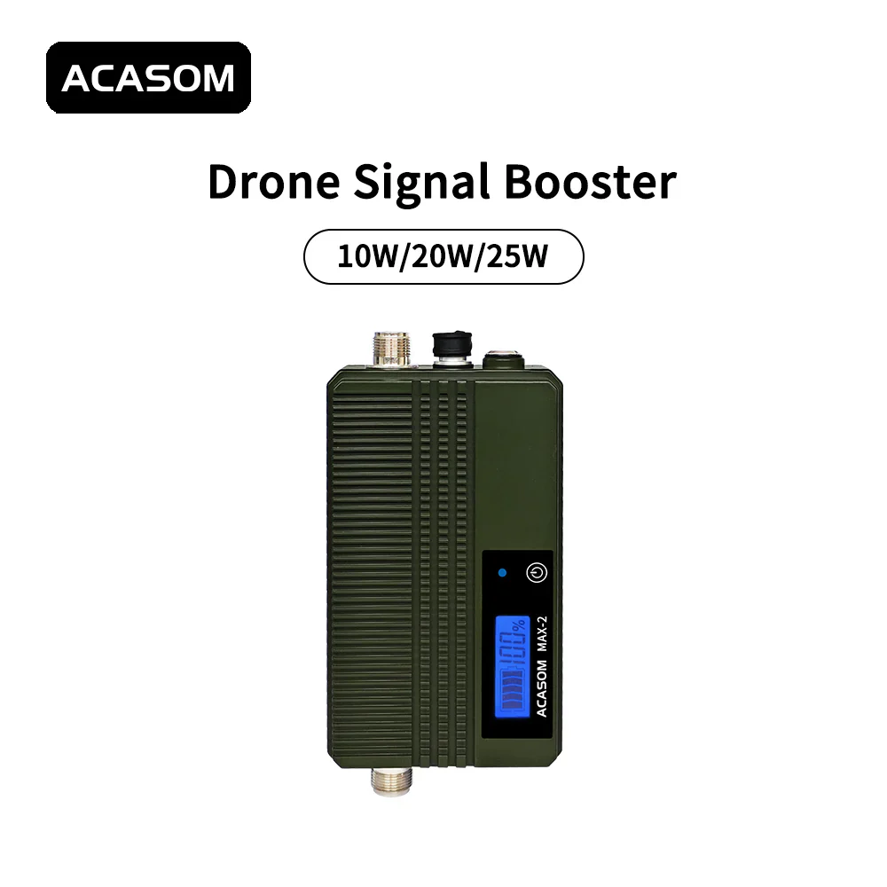 ACASOM MAX-2 5.2GHz Drone Signal Booster - 10W 20W 25W Signal Amplifier FPV Image Transmission Range Extender