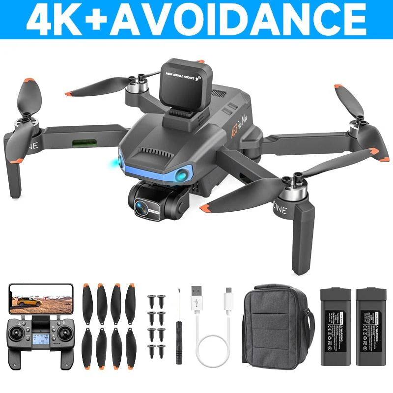 AE3 / AE3 PRO Max GPS Drone - 4K HD Dual Camera Professional Dron FPV EIS 3-Axis Gimbal Radar Obstacle Avoidance Quadcopter RC Toys Professional Camera Drone