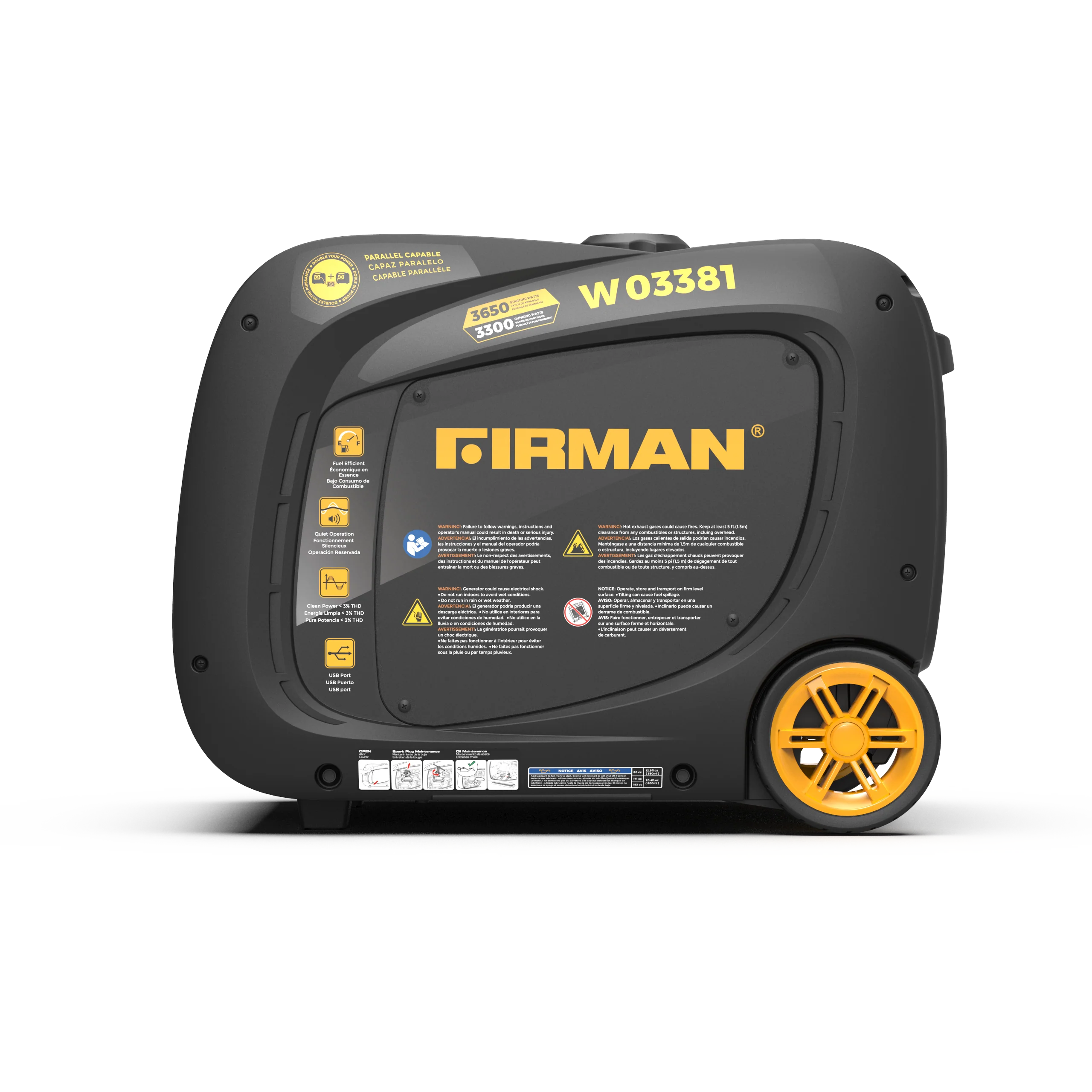 Gas Inverter Portable Generator 3650W Recoil Start