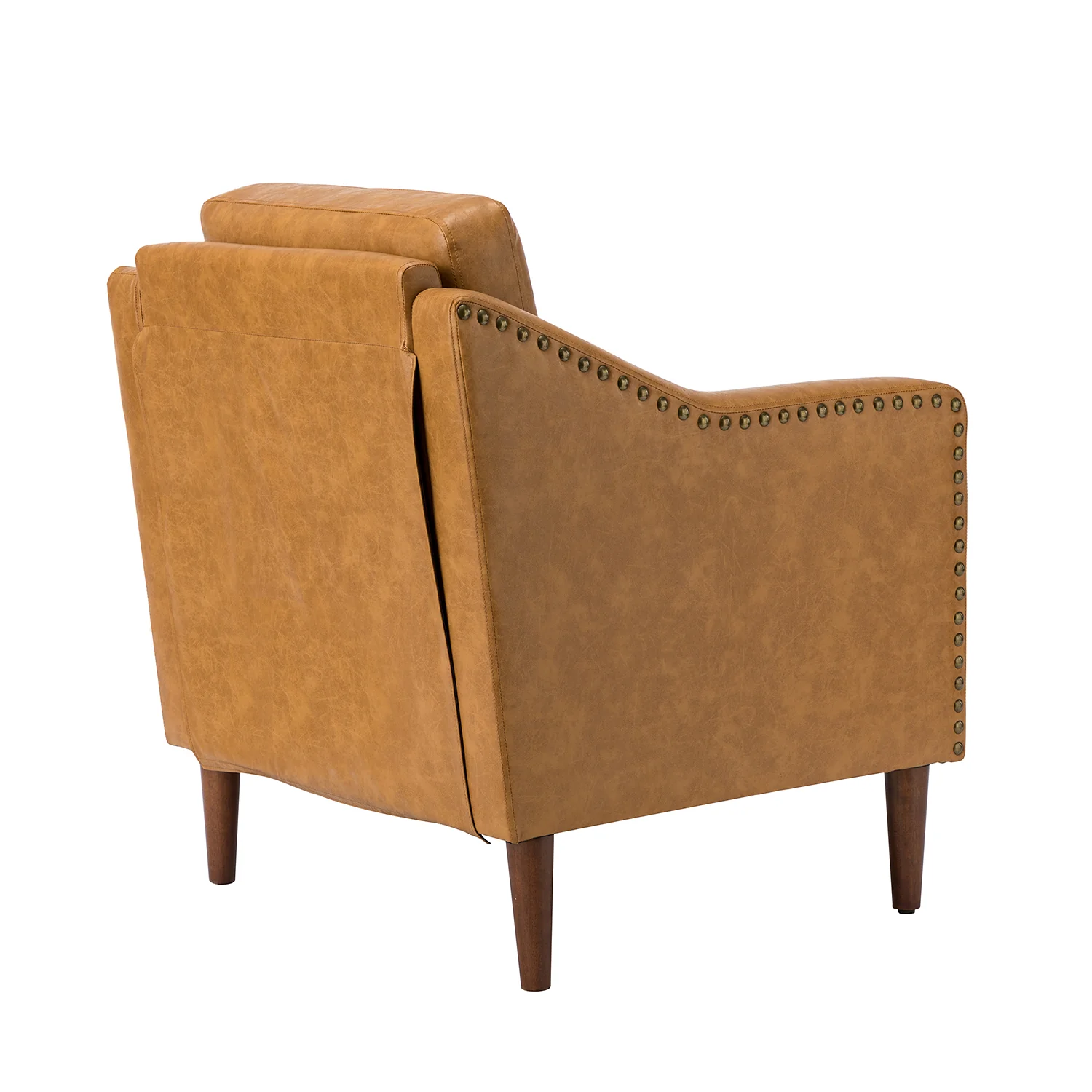 Bonita Vegan Leather Armchair in Camel