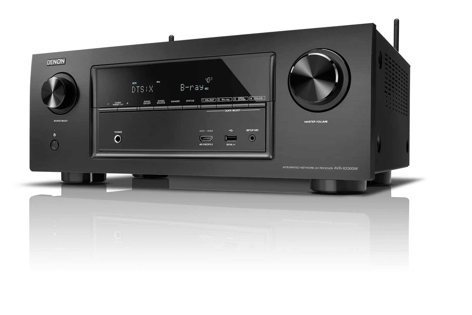 Denon AVR-X2300W 7.2 Channel 220 Volt Audio/Video Receiver with Wi-Fi