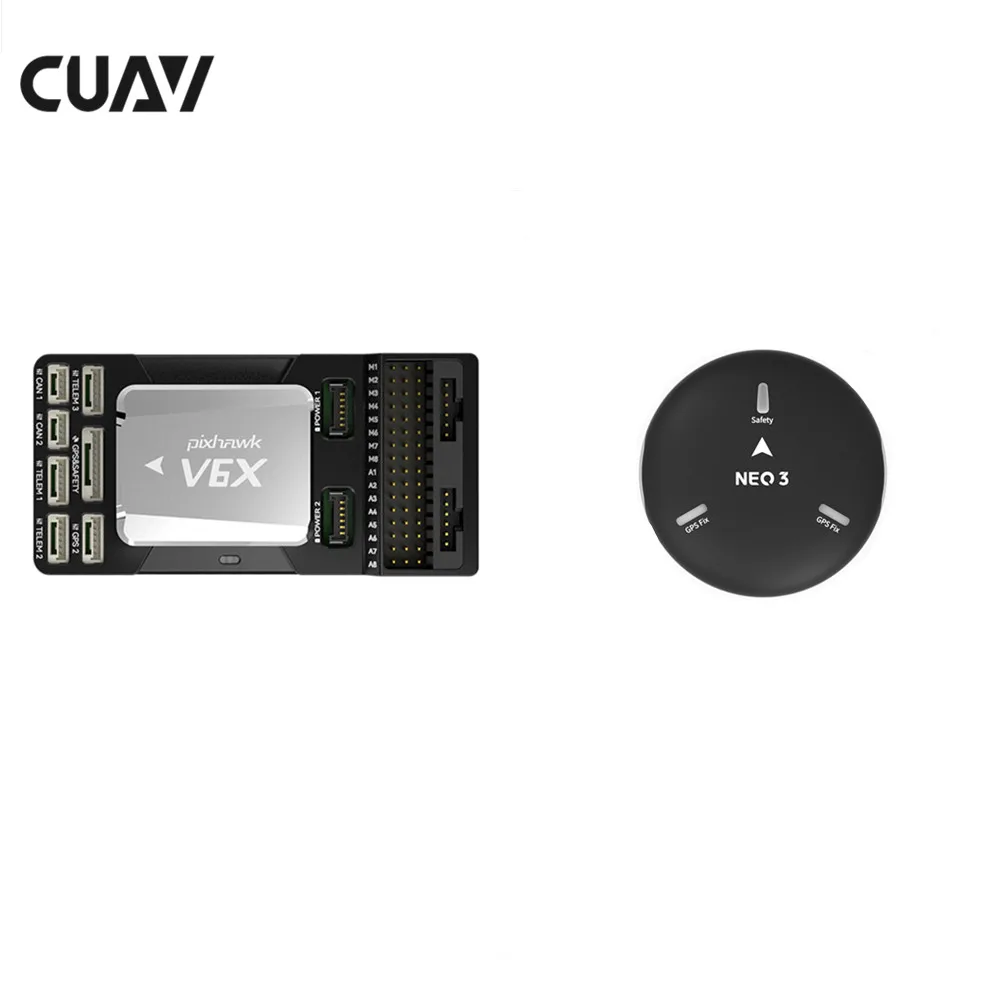CUAV Pixhawk V6X Autopilot PX4 Ardupilot Flight Controller - STM32H753IIK6 Processor RM3100 Compass Customize Carrier Board and Core With NEO 3 Pro