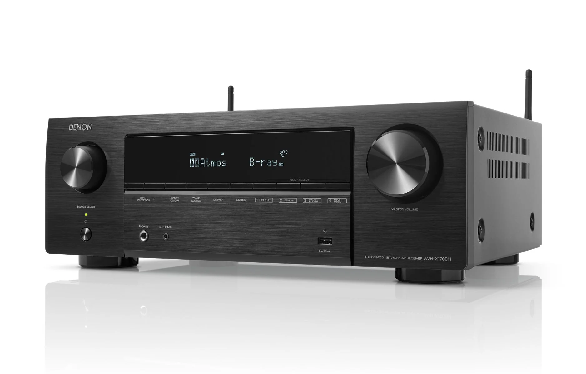 Denon AVR-X1700H 220 volt AV Receiver Amplifier 7.2 Channel 8k Bluetooth HEOS 220v 240 volt