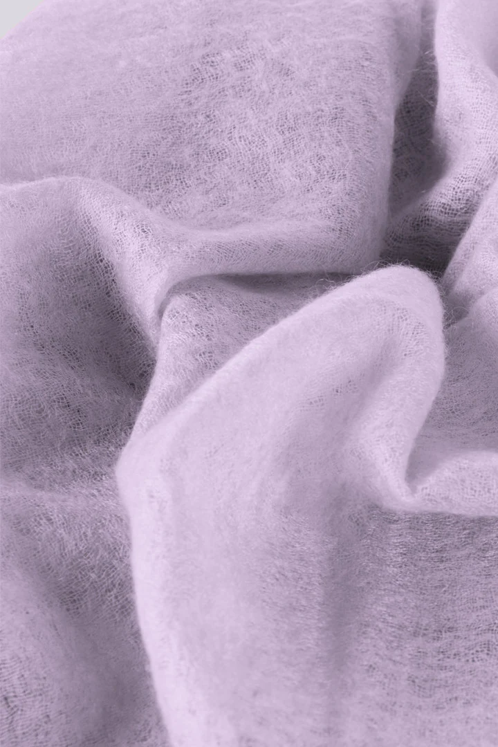 Handwoven Pure Cashmere Scarf Shawl in Lilac