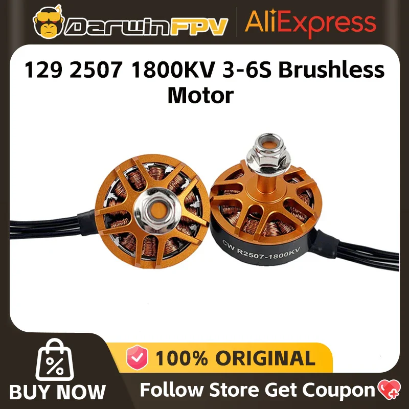 DarwinFPV 2507 1800KV 3-6S Brushless Motor for Darwin129 7
