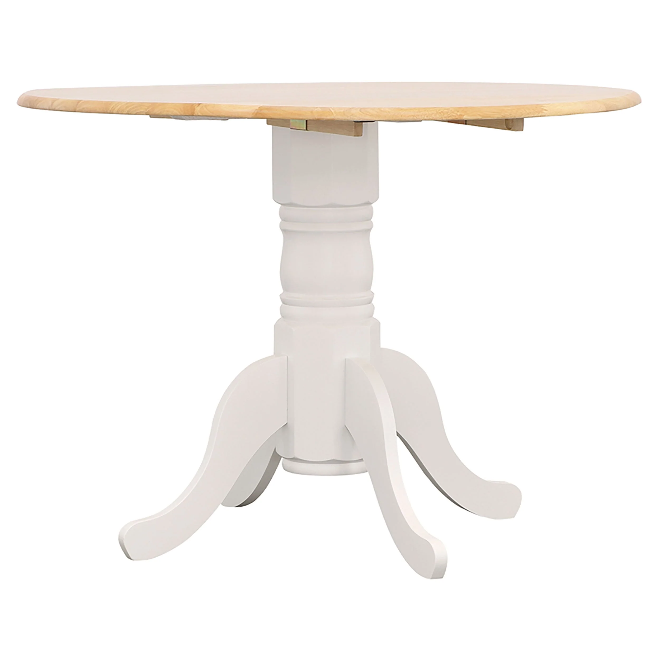 Allison  Round Drop Leaf Dining Table Set White