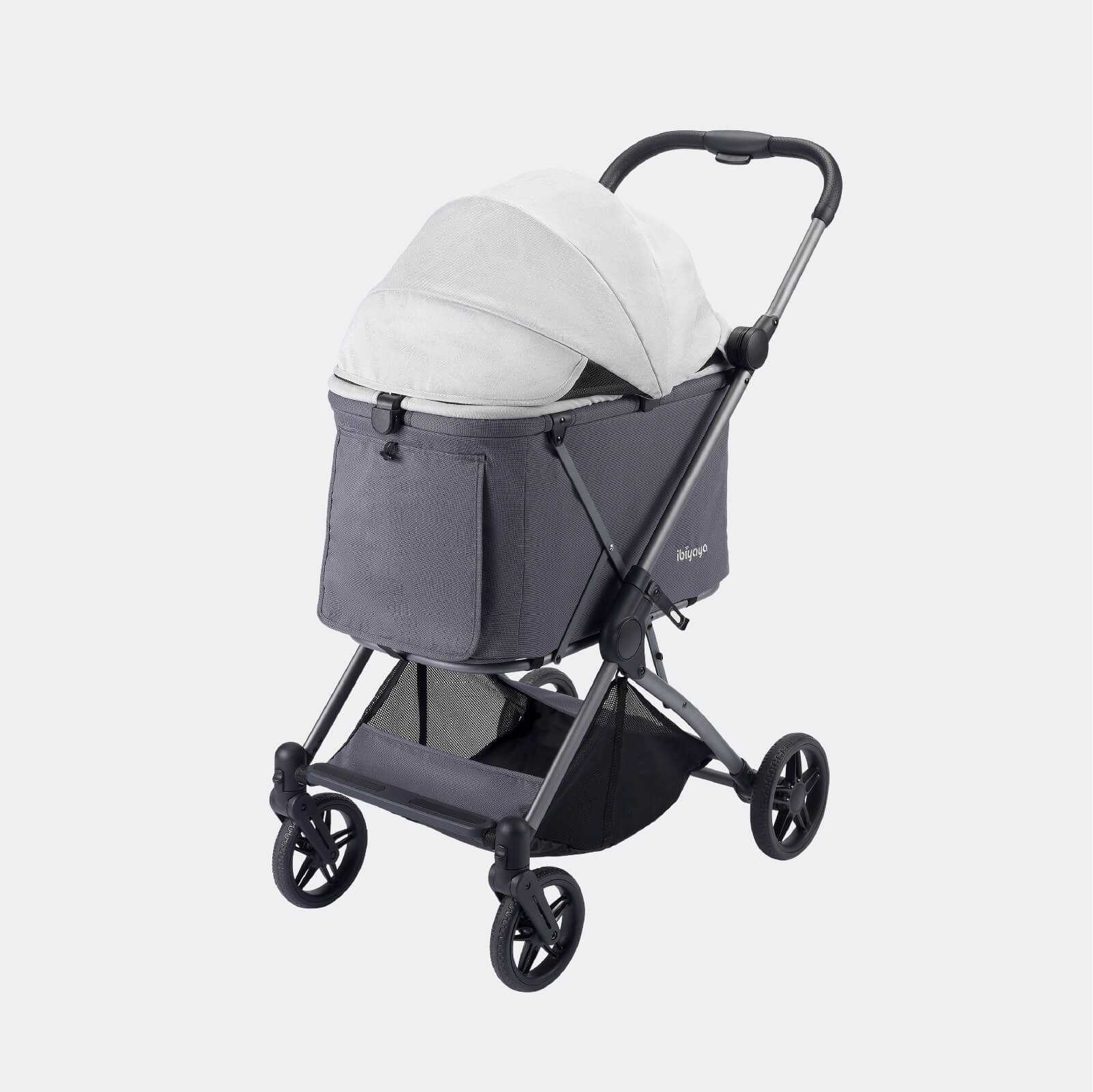 Maxi Deep Carriage Pet Stroller with Puncture-Free EVA-Rubber Wheels