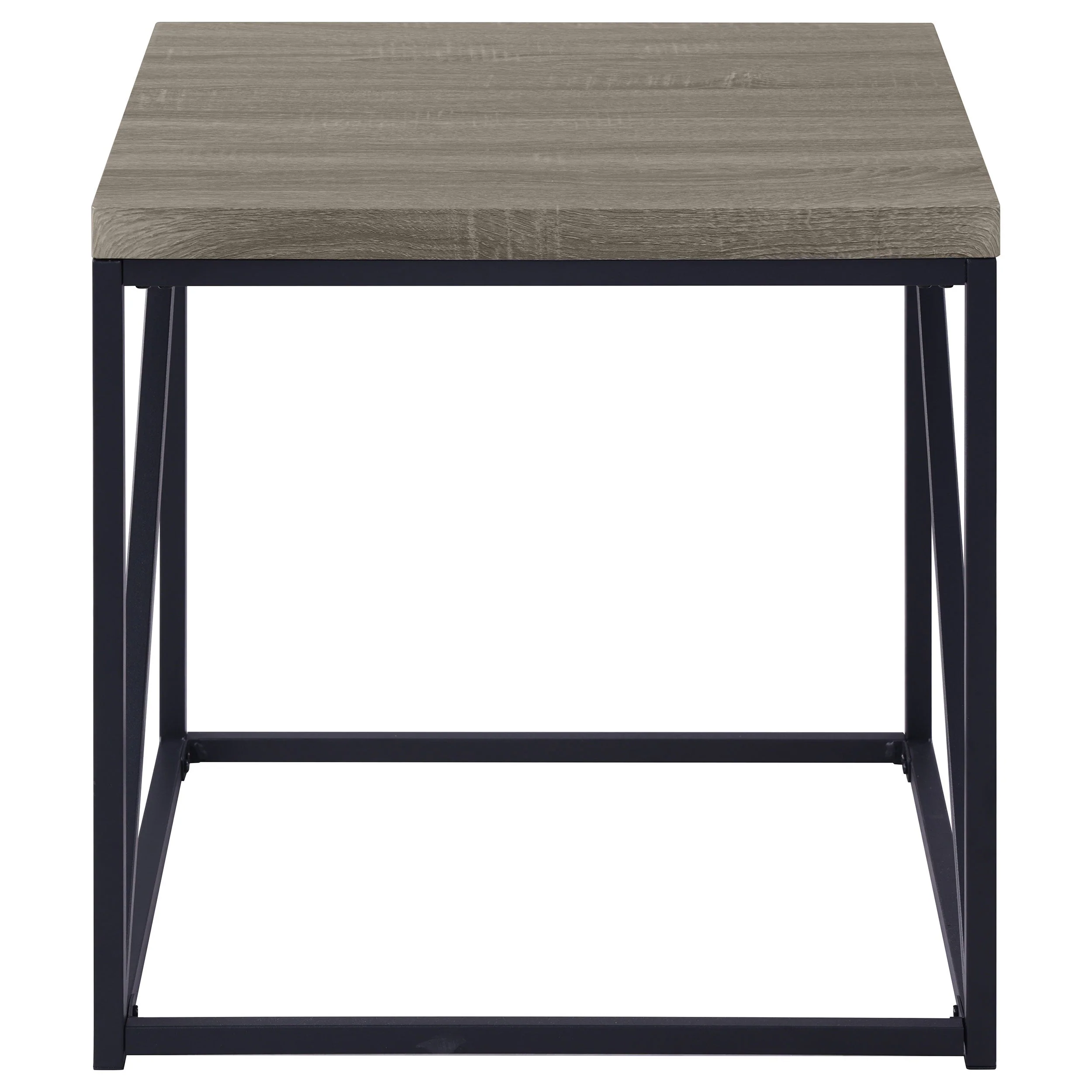 Birdie Square Engineered Wood End Table Sonoma Grey